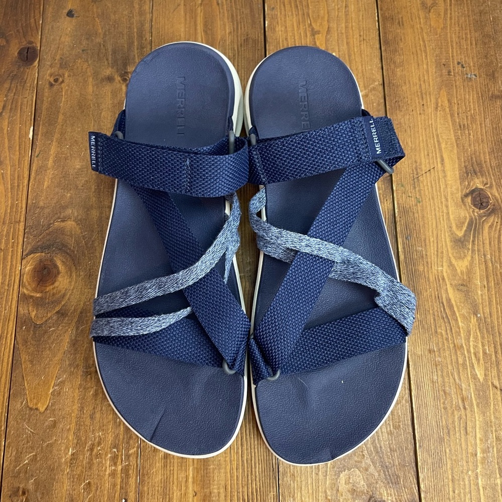 Merrell Womens size 10 district 4 mendi sandals navy sea color